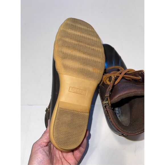 Sperry Top Sider Duck Boots Womens 7 Saltwater Brown Lace Up‎ Ankle Top STS91176 - Picture 9 of 9
